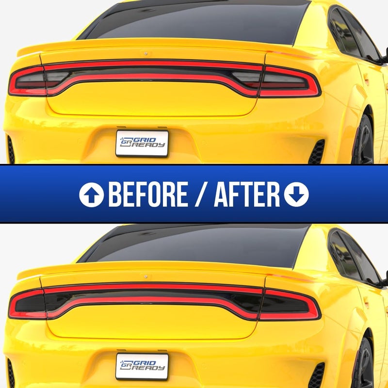 GRIDREADY Compatible with 2015-2023 Dodge Charger Tail Light Tint Kit precut Dark Black Smoke Overlays. Vinyl taillight Accessories - Image 3